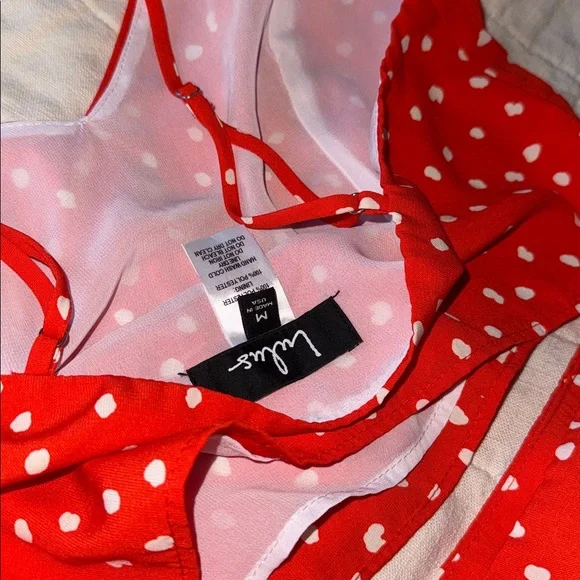 Lulus Red Polka Dot Two-Piece Skirt Set - Picture 4 of 4